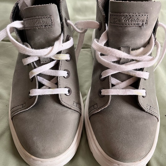 Dr. Martens Shoes - Dr. Martens Baynes Gray High-Top Sneakers